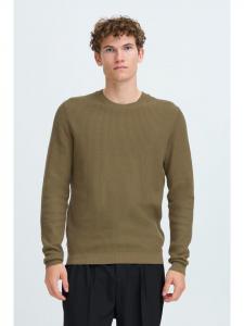 Структурированный свитер с круглым вырезом CFNOAR зеленого цвета CASUAL FRIDAY