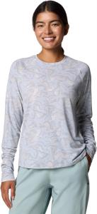 Columbia Womens PFG Uncharted Knit Long Sleeve, Nimbus Grey Swamplands