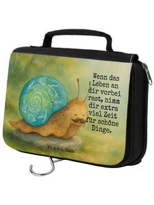 Mr. & Mrs. Panda Косметичка в форме улитки от Sir Design с надписью белого цвета