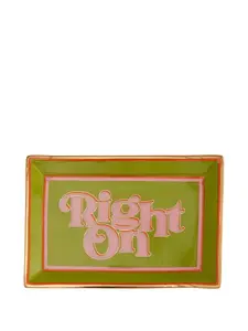 Прямоугольный поднос Right On (18 см x 12 см) Jonathan Adler, зеленый