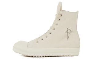 Rick Owens DRKSHDW Fogachine Hi Pentagram Embroidery Natural Black