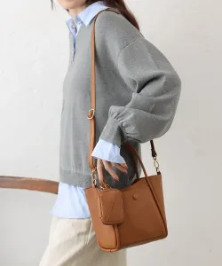 Мини-сумка-шоппер с чехлом Colony 2139, цвет Brown