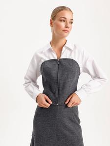Блуза BGN Bluse, цвет Anthrazit/Weiß