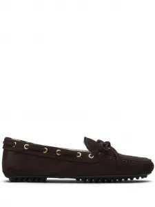 Лоферы с бантом Car Shoe, коричневый