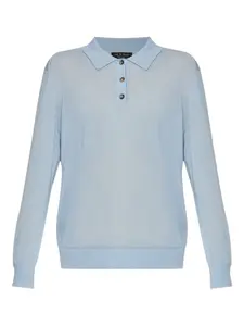 Трикотажное поло на пуговицах rag & bone, синий