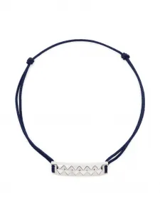 Браслет с пирамидальным узором и гильошированием Le Gramme, синий