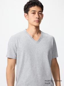Футболка Dry с V-образным вырезом Uniqlo, 03 grey