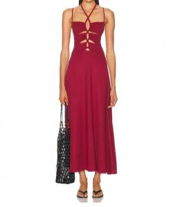 Рио Андалуз платье миди в винном Johanna Ortiz, Wine