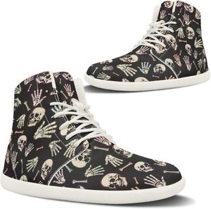 Pugasmiru Женские ботинки с узором в виде пальца, сердца и ладони, с открытой пяткой, зимние снежные ботинки, теплые ботильоны, белая подошва