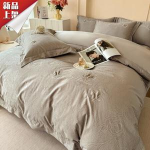 LUOLAI HOME Комплект постельного белья, 200 см, 4 предмета, простыня, Fudie - Milan Coffee