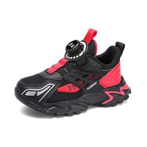 Детские кроссовки для бега с амортизацией, износостойкие, дышащие D&W, черный/красный