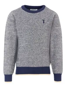 Свитер с круглым вырезом TRUSSARDI JUNIOR, серый