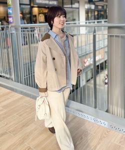 Двухцветный короткий тренч Mico Coulier, цвет Beige