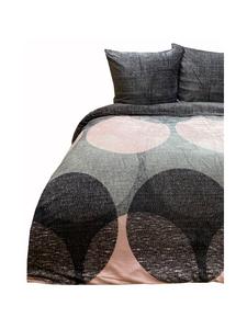Современное плюшевое постельное белье на молнии в антрацитово-розовом цвете COFI 1453, 200 x 220 см