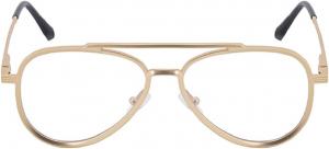 Ретро-солнцезащитные очки для женщин в крупной оправе, роскошные очки в квадратной оправе с защитой от УФ-излучения UV400, стильные мужские солнцезащитные очки-пилот 98286 Melrose, Gold