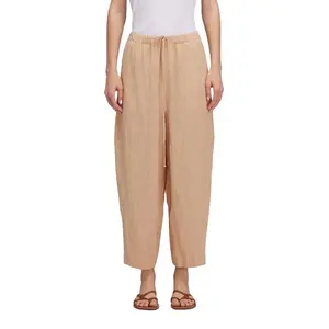 Брюки Sundek Linen with adjustable elasticated waistband, бежевый