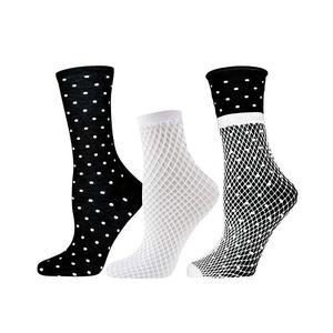 Три в одном: носки-сетка и гольфы Memoi, Black