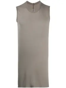 Топ без рукавов с круглым вырезом и логотипом Rick Owens, серый