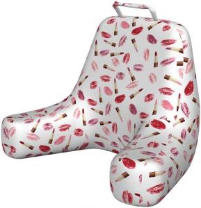 Наволочка для подушки для чтения Ambesonne Cosmetics, тема красоты: розовые и бордовые оттенки, помада и поцелуй, мягкая набивная наволочка, размер XL, бордовый и розовый цвета., Burgundy And Pink