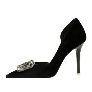 QITUMAUL Тонкие каблуки на высоком каблуке женские черные, цвет Black[Heel Height 10.5cm]