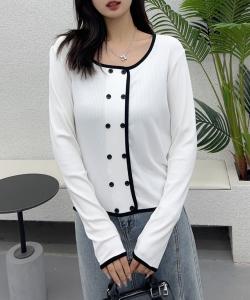 Двубортный топ двухцветный Aimoha - Select -, цвет White