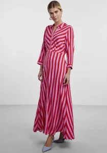 Платье-рубашка Y.A.S "YASSAVANNA LONG SHIRT DRESS", с рукавами 3/4, цвет Cyclamen Str:Bittersweet