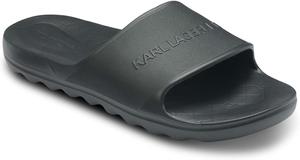 Мужские шлепанцы KARL LAGERFELD с рельефным логотипом Eva Pool, черный