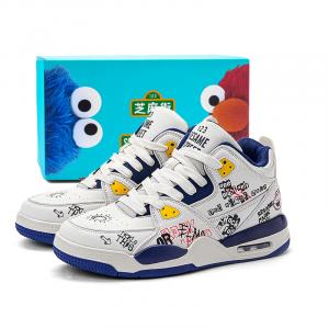 SESAME STREET Устойчивые к скольжению, износу, ударам и отскоку баскетбольные кроссовки мид-топ Unisex - Graffiti Rice, цвет Graffiti Rice