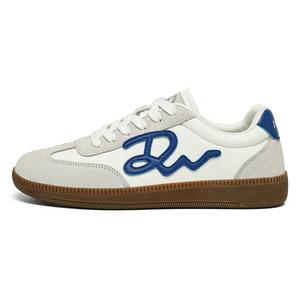 Мужские низкие кроссовки для скейтбординга с амортизацией, износостойкие, увеличивающие рост Dance with wolves, White Blue