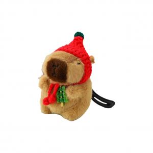 Happy Fish Кукла плюшевый кулон капибара в милой красной шапочке, 13 см