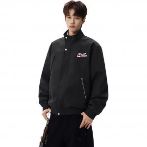 Куртка Unisex Stand Collar Moderate Pilot WARRIOR, черный (diy badge)