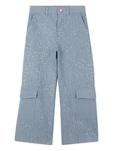 Брюки карго с пайетками Billieblush, синий