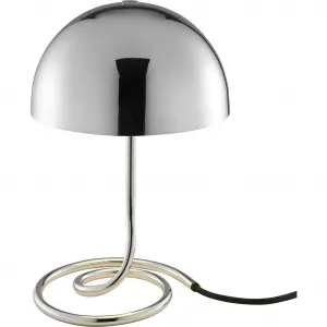 Настольная лампа OTTO home Charlett Pilz Lampe G9 1 шт. Настольная лампа, Ø 20 см, высота 31 см, металл, спиральное основание, лампа в форме гриба, G9 Otto Home, хром