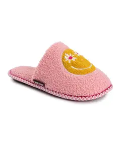 Женские тапочки Novelty Punch Needle Scuff MUK LUKS, розовый