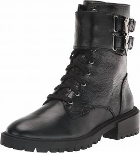 Женские кожаные армейские ботинки Croc Lace Up Fawdry на платформе Vince Camuto, черный