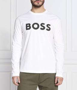 Лонгслив мужской Boss Green с надписью, белый