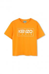 Хлопковая футболка детская Kenzo Kids, оранжевый
