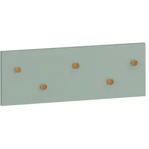 Вешалка с крючками Schildmeyer «Bjarne, ширина 55 см», крючок из массива дерева, монтируется горизонтально и вертикально, цвет pistazie