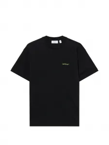 Футболка с листьями и стрелой Off-White, черный