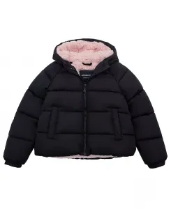 Детская утепленная пуховая куртка с подкладкой из шерпы Bubble Coat Rokka&Rolla, черный