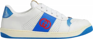 Кроссовки Gucci Screener 'Interlocking G - White Blue', белый