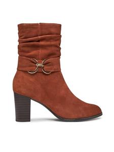 Ботильоны на блочном каблуке Caprice, коричневый