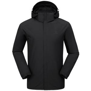 Водостойкая ветрозащитная дышащая износостойкая ветровка мужская CAMEL, Теневой серый/Призрачный черный