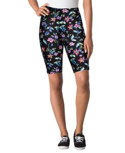 Велосипедные шорты из эластичного хлопка больших размеров Woman Within, Multi graphic floral