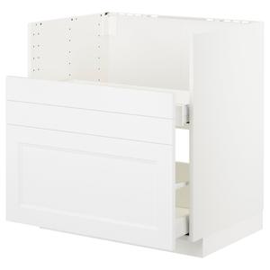 Напольный шкаф под мойку TALLSJÖN, white/Axstad matt white, 80x60 cm, Metod / Maximera IKEA
