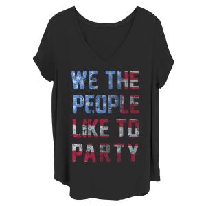 Футболка «We The People Like To Party» для юниоров с американским флагом Unbranded, черный