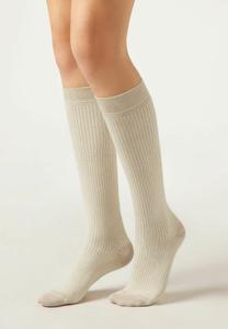 Носки Calzedonia Knee high socks, Beige/Sand