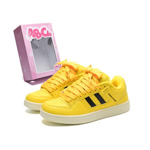 ABCIO Непромокаемые противоскользящие износостойкие скейтерские кроссовки на платформе унисекс желто-черные, цвет Yellow Black