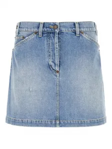 Джинсовая юбка с карманами Moschino, синий
