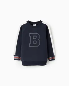 Детская толстовка с длинным рукавом в темно-синем цвете Zippy, темно-синий